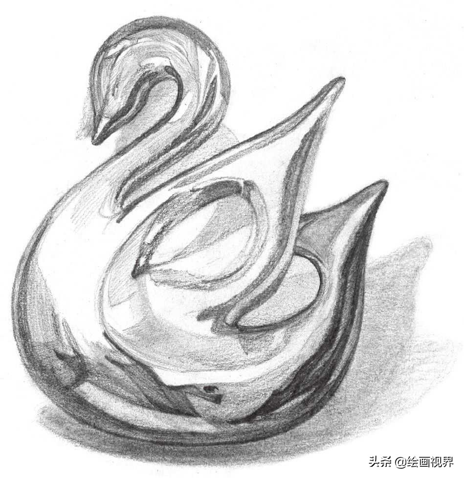 零基础素描教程：不锈钢质感画法，简单易学，不会画的快临摹