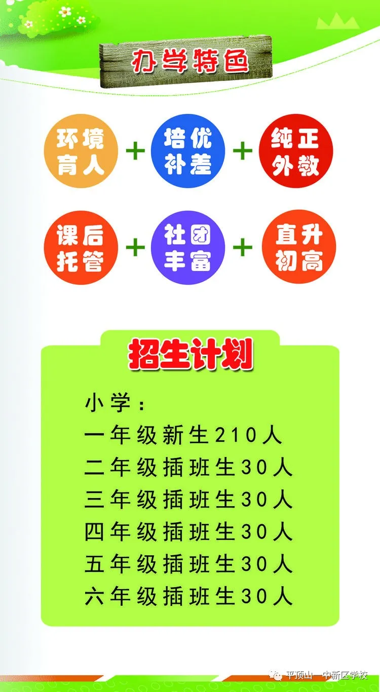 平顶山一中新区学校小学部招生工作全面启动