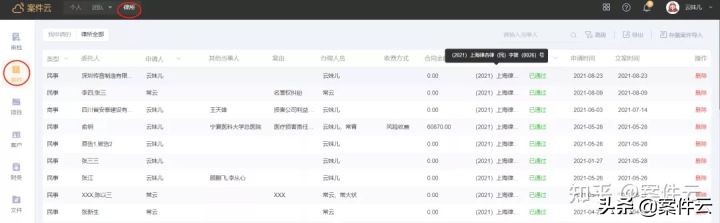 案件云律所版功能一览