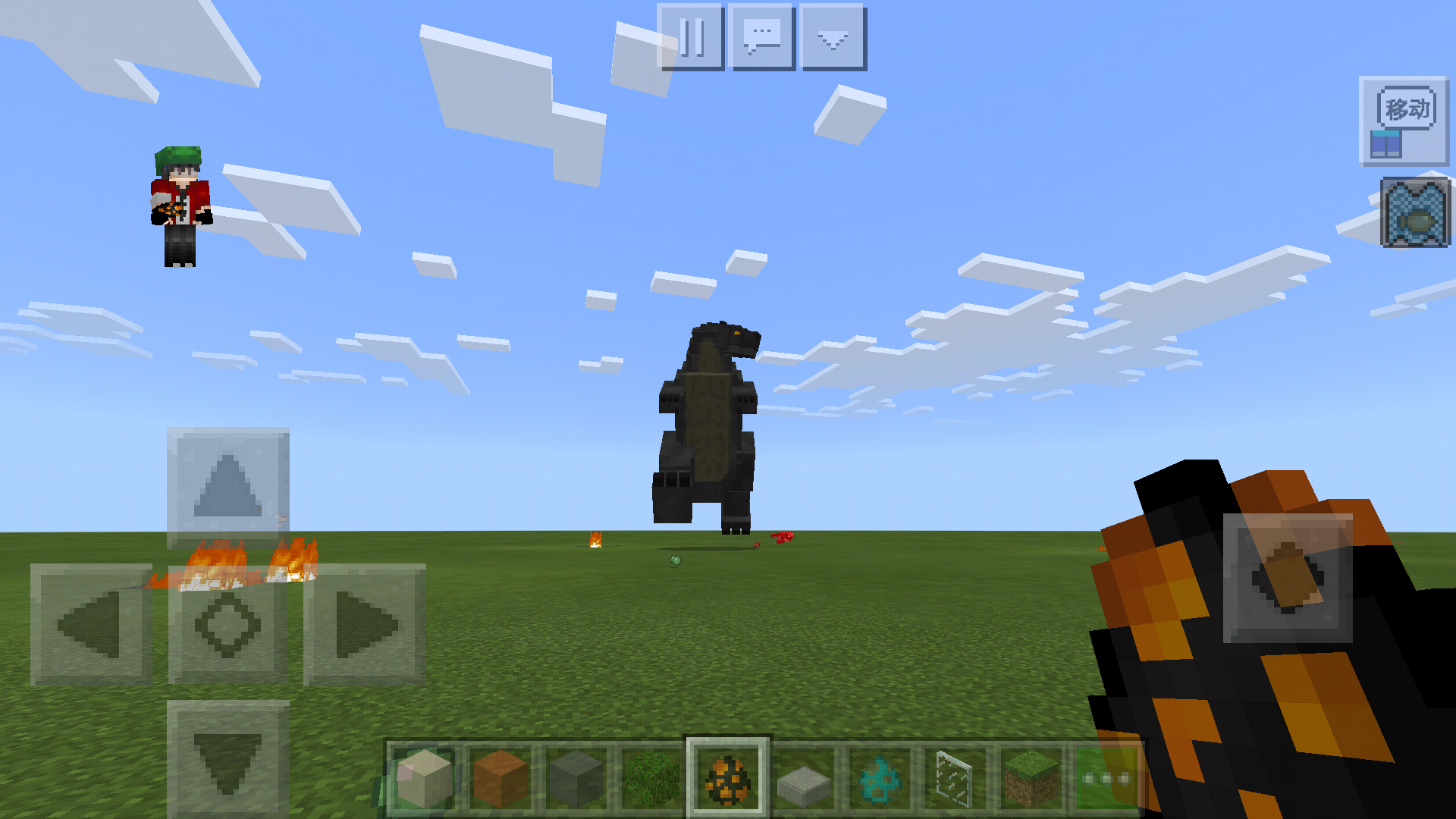 我的世界：你也可以和奥特曼一起战斗，哥斯拉mod让你过足英雄梦