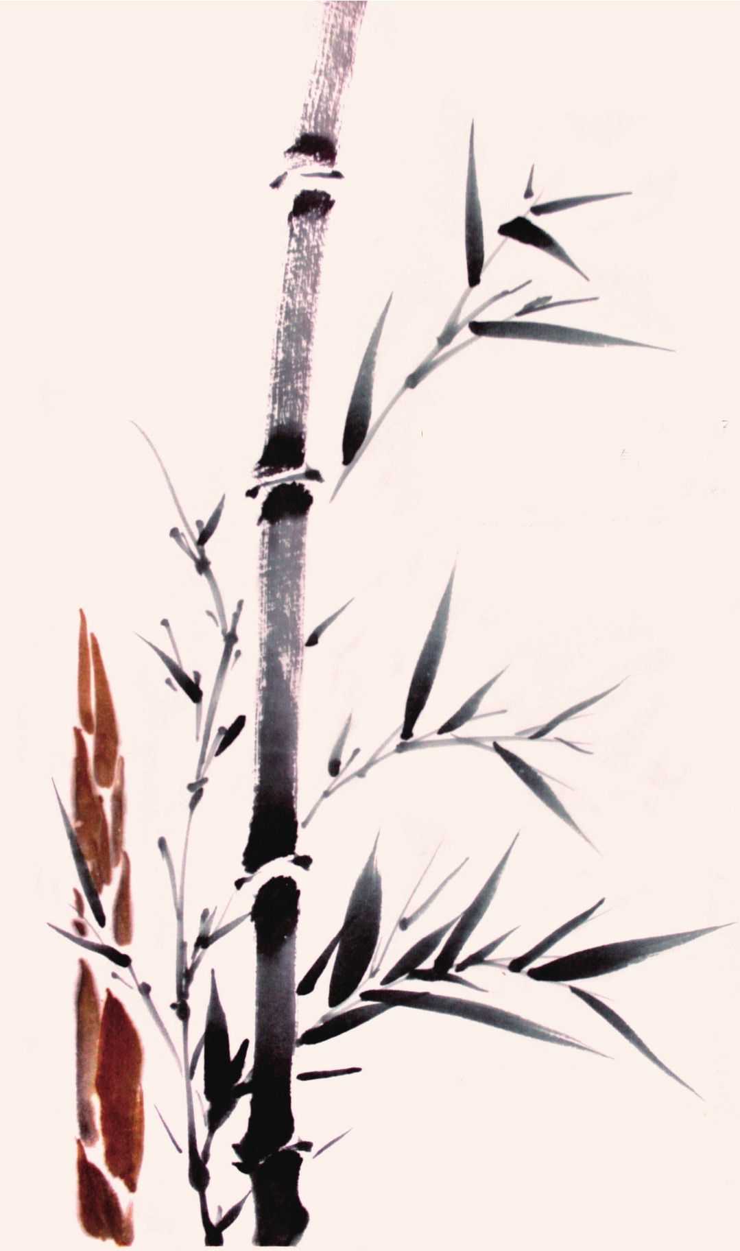 竹子写意画法：分步骤讲解新竹画法，简单易学，学会几分钟一幅画