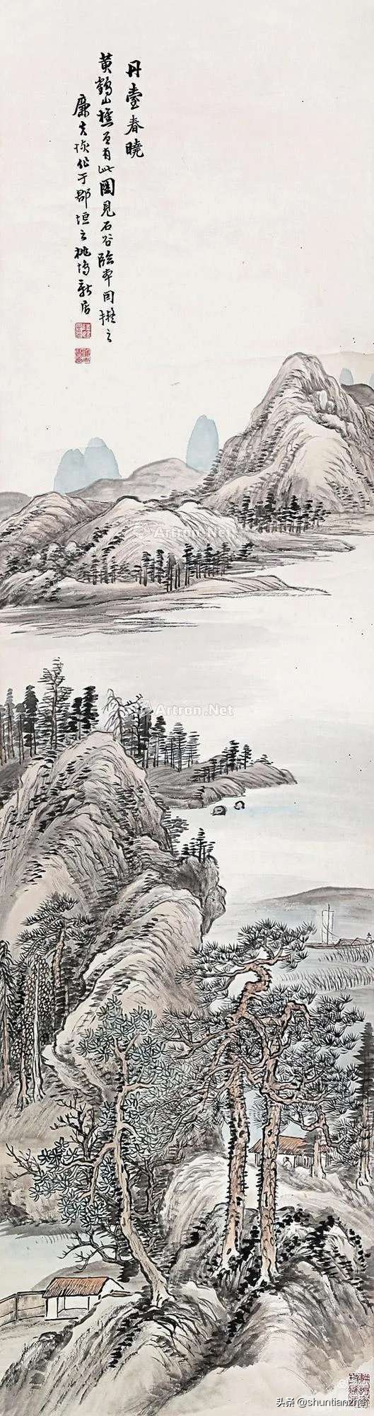 春晓图片(名家山水画《春晓图》欣赏)