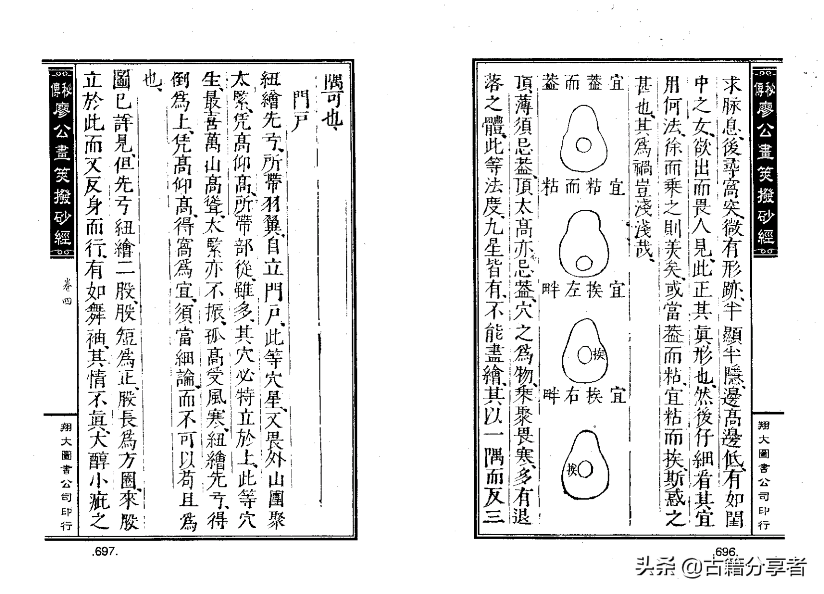 风水地理阴宅穴位详解‘秘传廖公拔砂经’四卷2部份