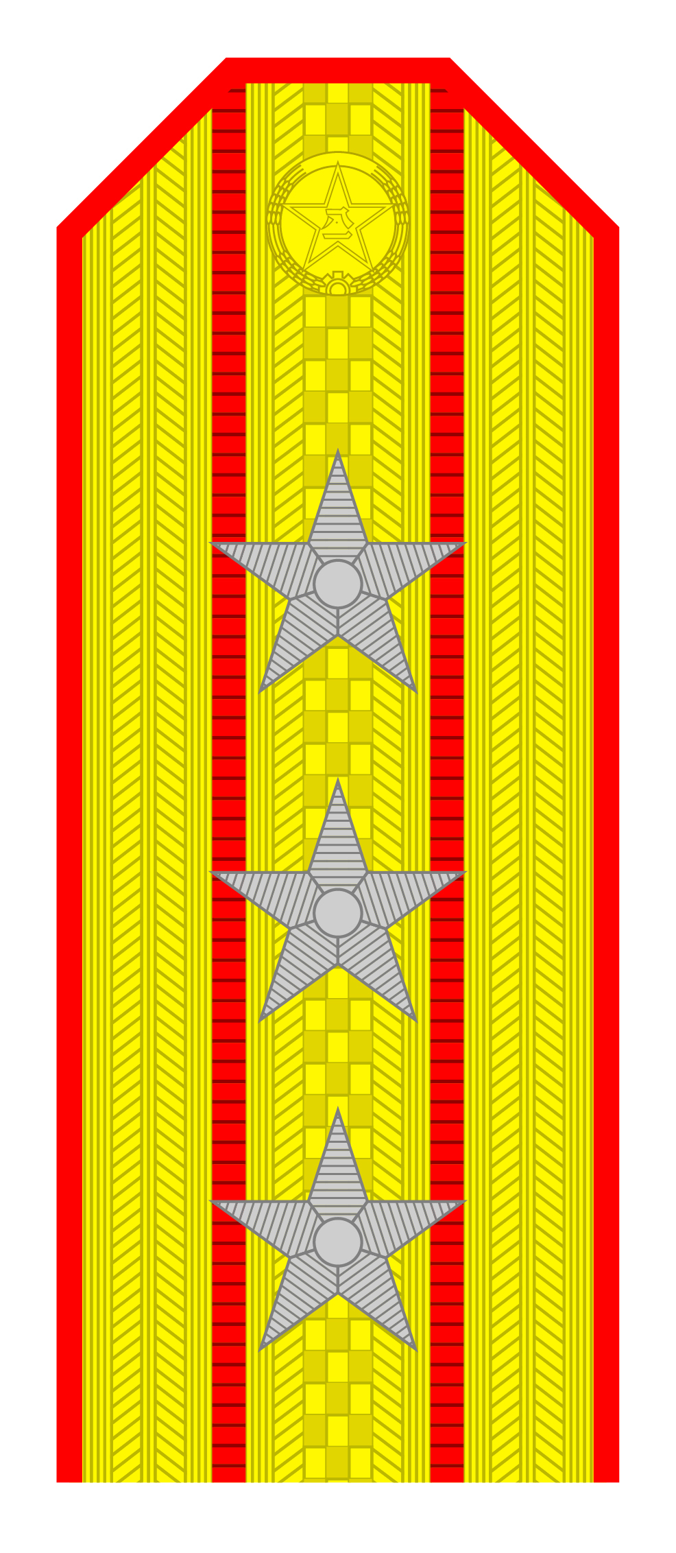解放军肩章大小图片（解放军55式军衔军官常服肩章一览）