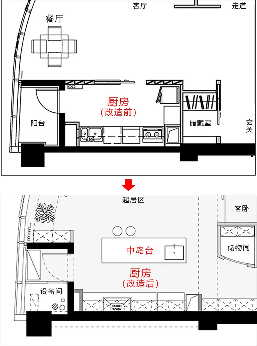 北京90后大拆110㎡扇形屋，热闹三里屯的静谧个人宅