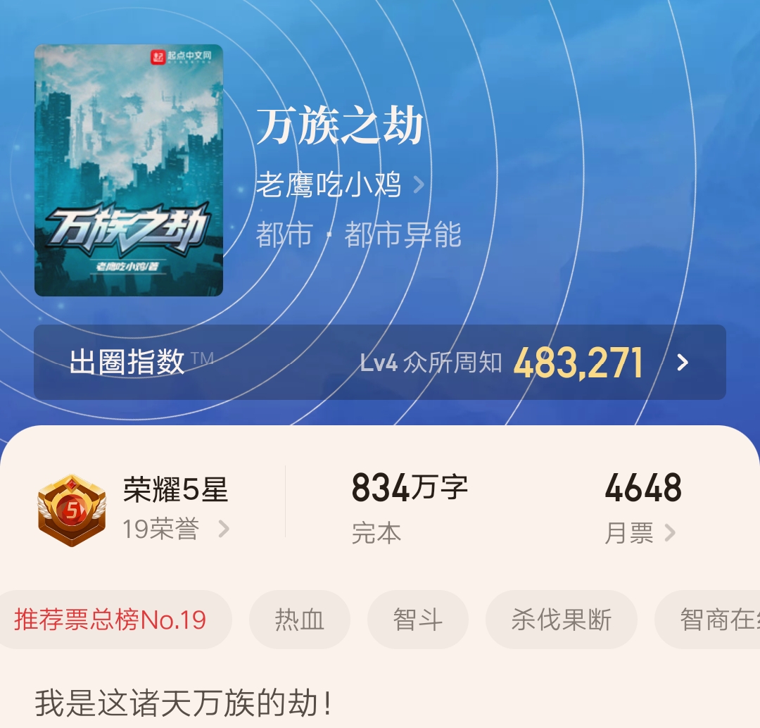 五本完结后人气依旧非常高的精品小说推荐，书荒的小伙伴不妨看看