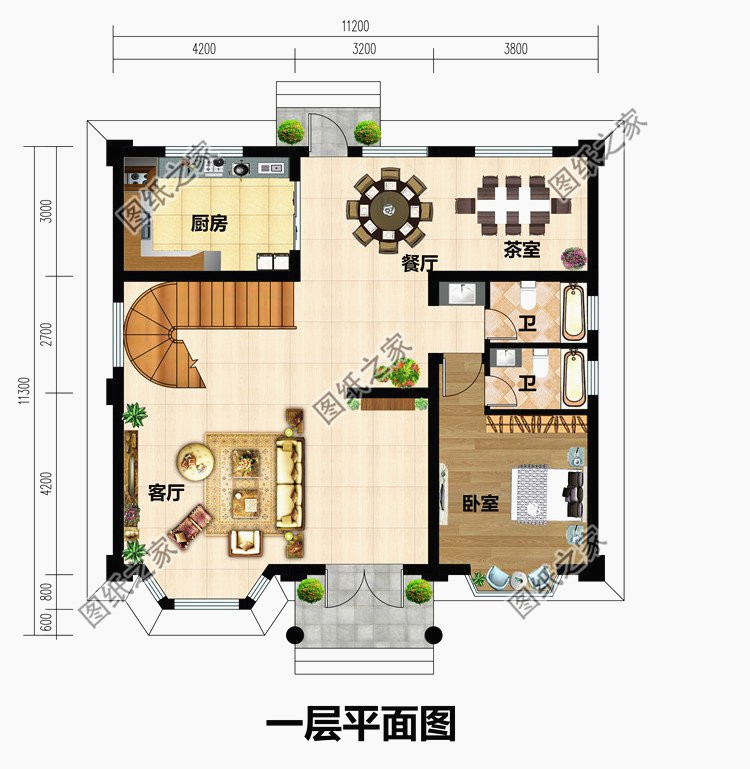 三层欧式风格别墅，大气罗马柱，满满的入室仪式感
