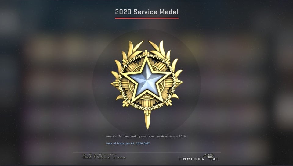 CSGO服役勋章怎么获得(CSGO:2020年的第一块服役勋章你拿到了吗？)