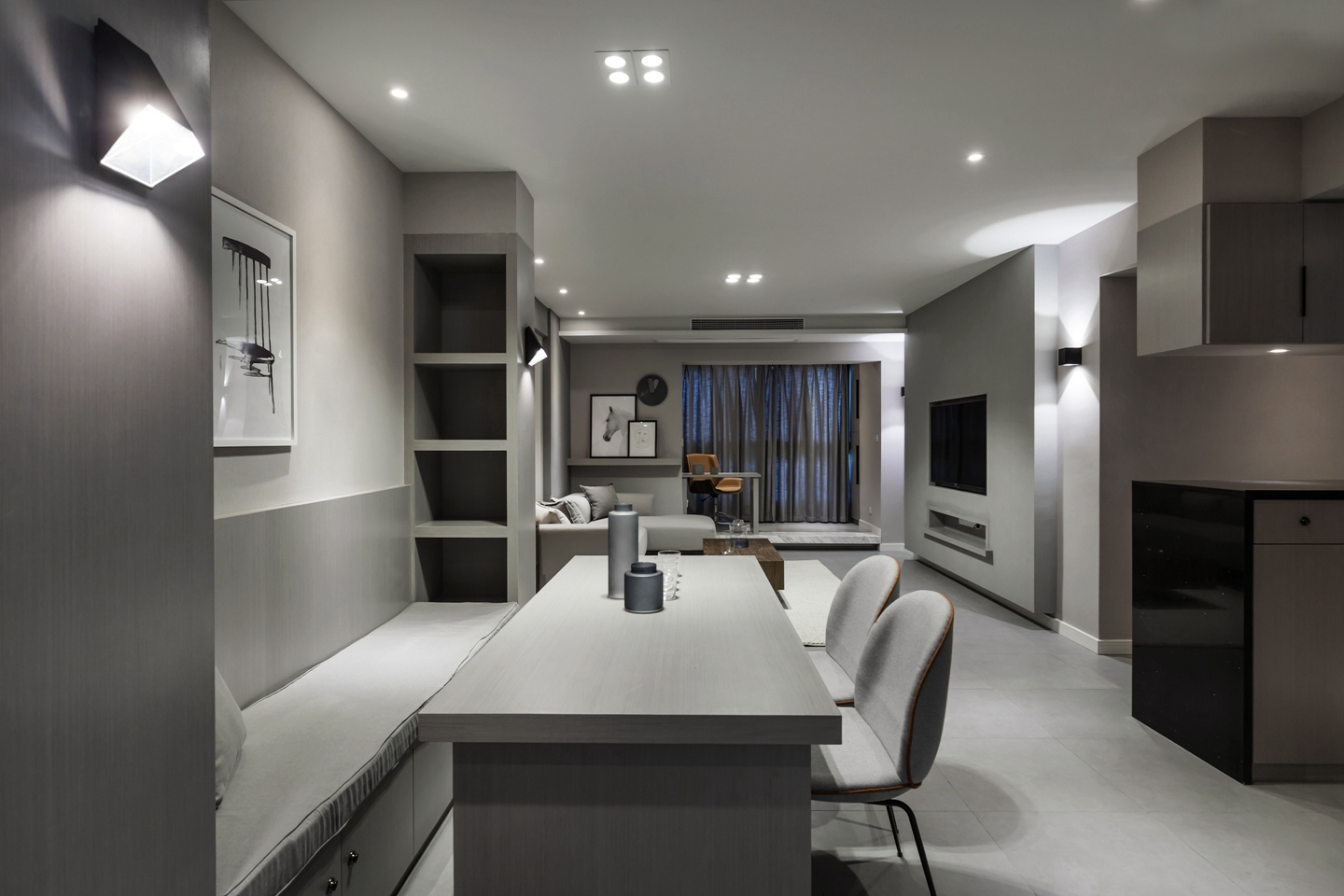 黑白灰装修案例集锦，永不落幕的经典
