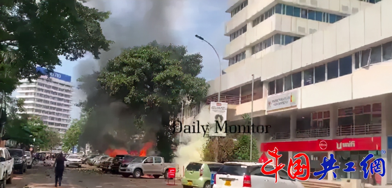 坎帕拉市区核心区域发生连环爆炸，预计为空袭