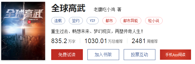 这些累计获得月票最多的小说，赘婿仅排第十圣墟第二，第一是谁？