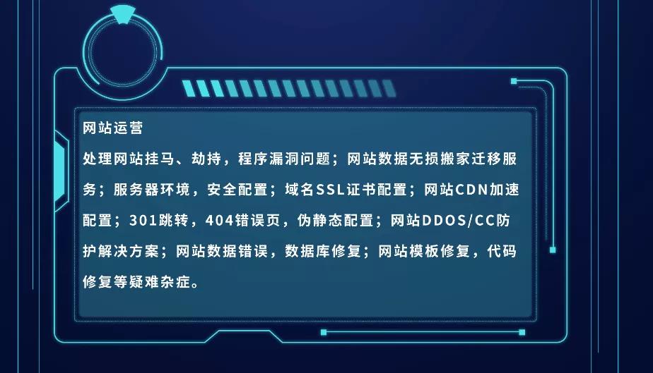 SEO优化/网站代运营/网站搭建等业务