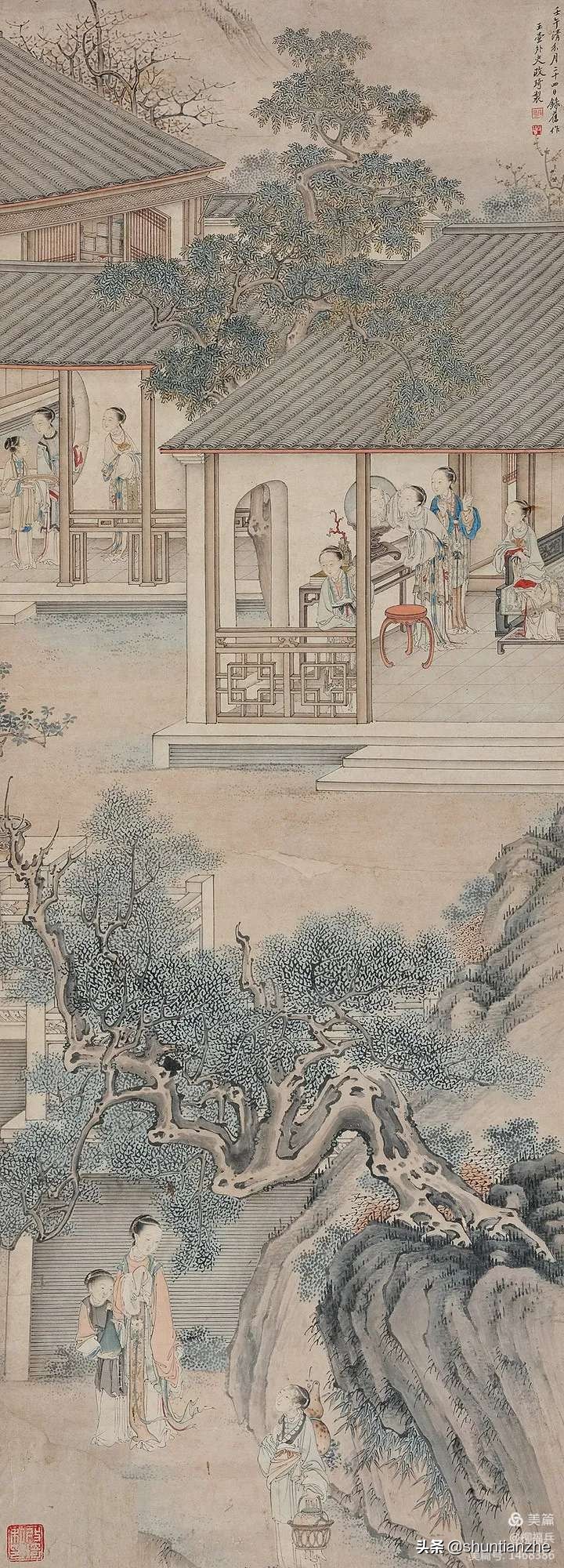 春晓图片(名家山水画《春晓图》欣赏)