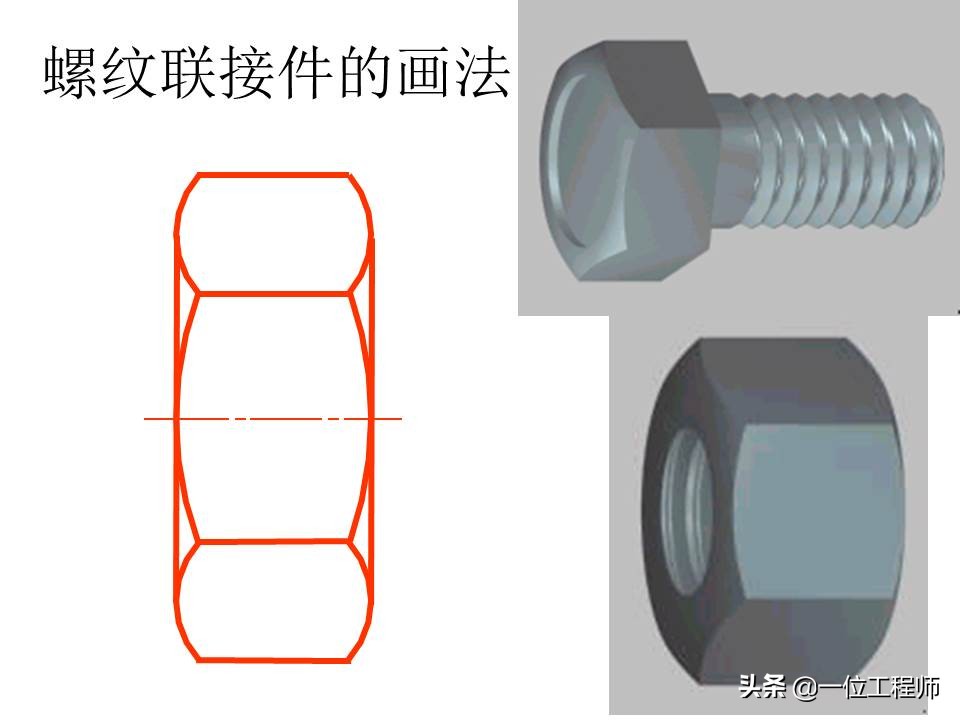 机械制图螺纹连接件的画法，63页内容详细介绍螺栓、螺钉的画法