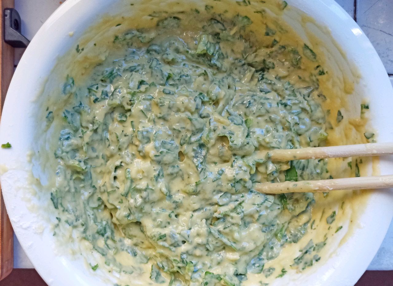 图片[3]-【茼蒿鸡蛋饼】做法步骤图 简单易做又美味过瘾 怎-起舞食谱网