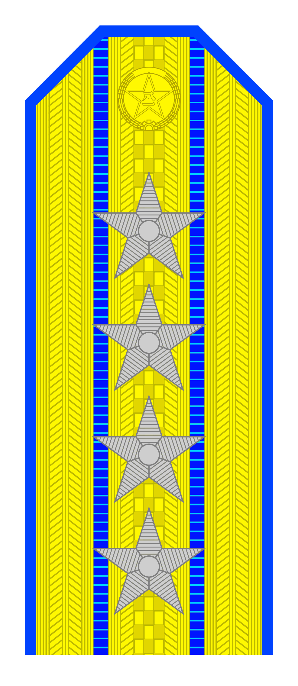 解放军肩章大小图片（解放军55式军衔军官常服肩章一览）