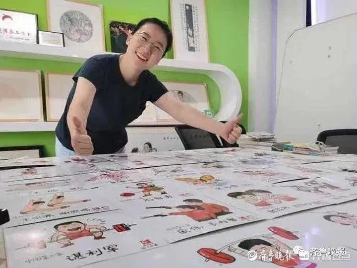 奥运会金牌有哪些手绘（萌翻了！济南姑娘手绘38张奥运冠军漫画！网友直呼“妙啊”！）