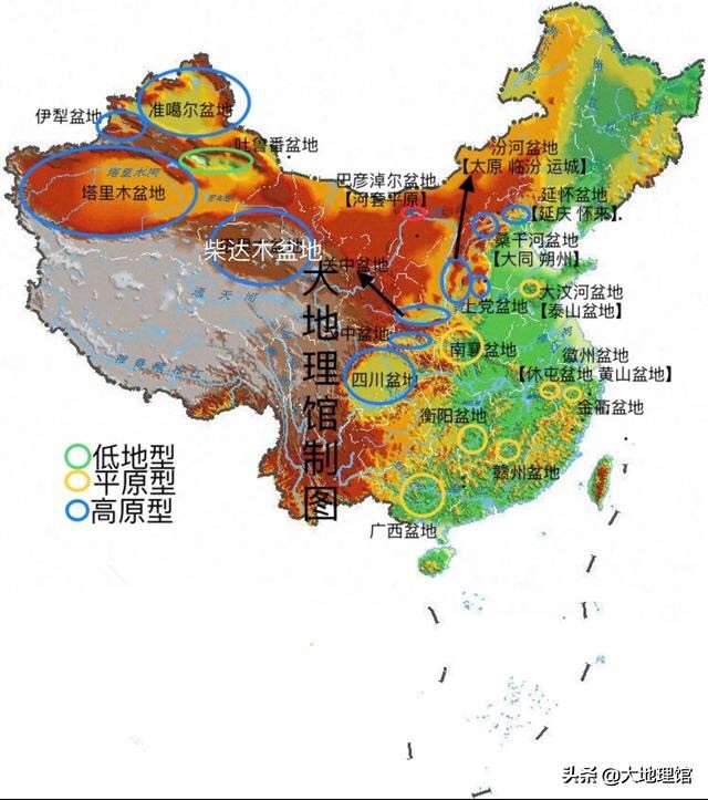 中國主要盆地分佈南亞大盆地南亞大盆地位於巴基斯坦東部和印度