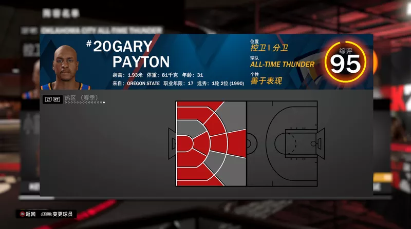 nba2k14科比配哪些队友（科比-布莱恩特&amp;加里-佩顿属性、徽章、热区一览）