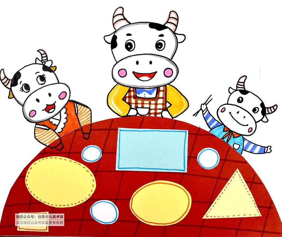 儿童画教程 | 新年主题画《年味，从一桌年夜饭开始！》