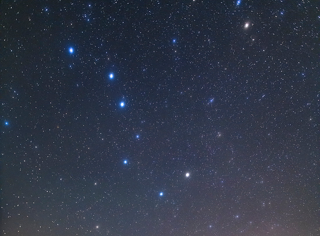 北斗七星图片真实照片(北斗七星都是什么星？它们有多大，距离地球有多远？)