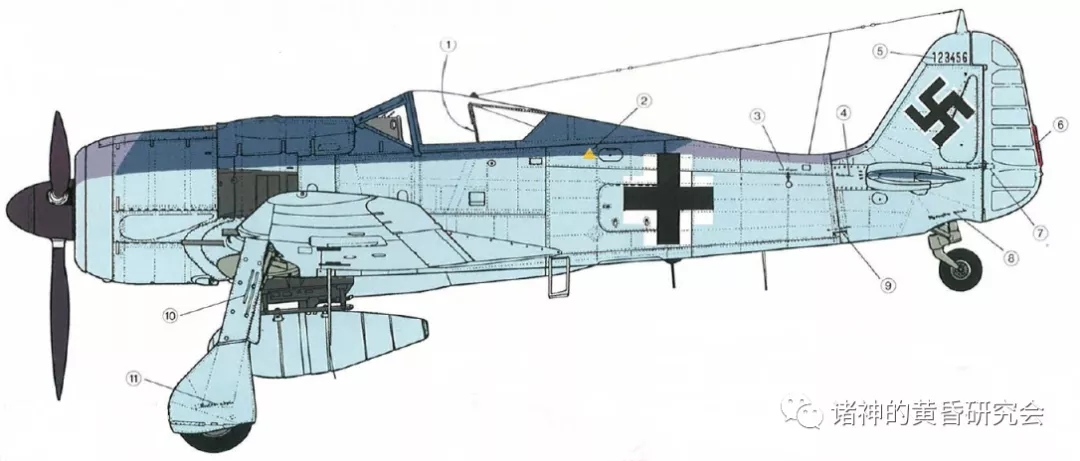 Fw 190A/F机身上的各种标识小考1