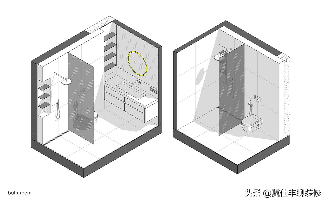 高级灰与高级黑，打造小宅的高级感（附平面图、3D图和实景图）