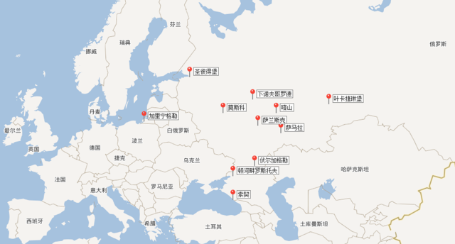 2018世界杯举办地地图(2018俄罗斯世界杯|举办城市和比赛球场，了解一下（上篇）)