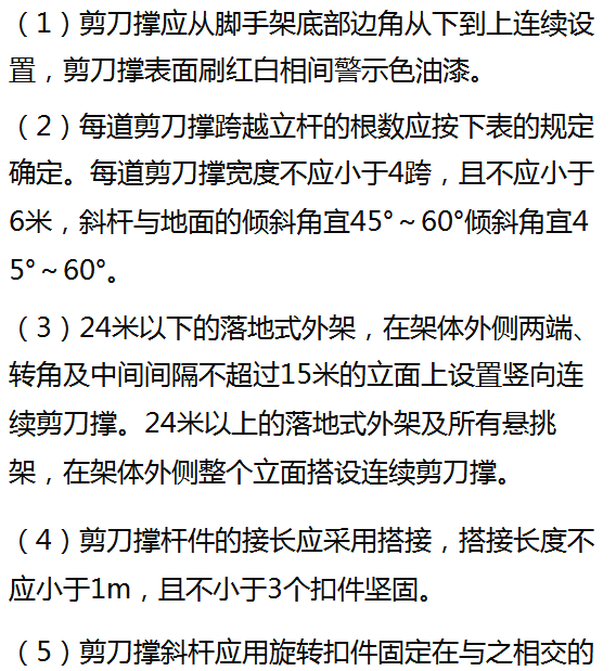 外脚手架搭设细节及要求详解