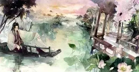 荷叶罗裙一色裁，芙蓉向脸两边开