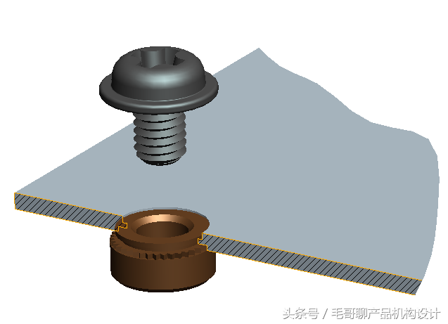 钣金零件压铆钢柱的设计方法