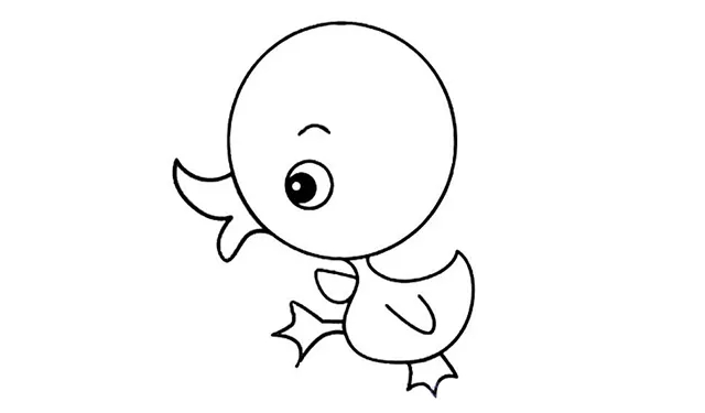 小鸭子的简笔画法图片