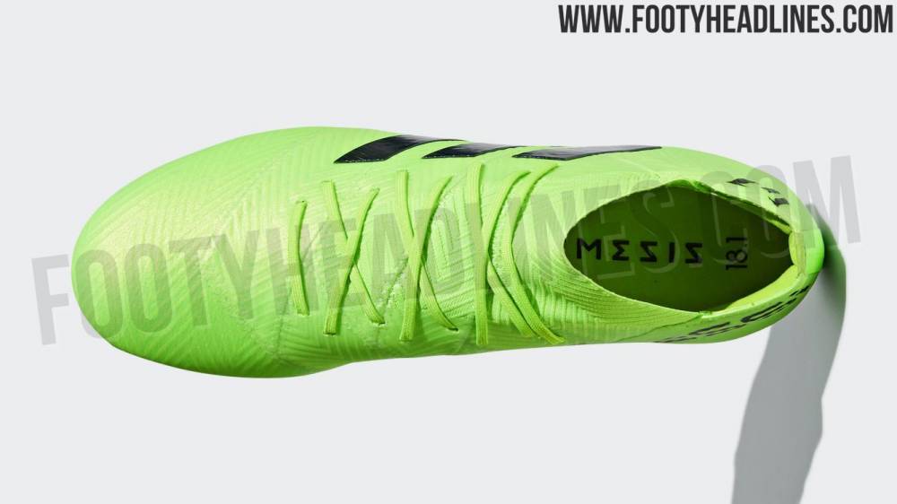 梅西2014世界杯球鞋（太阳能绿！阿迪达斯梅西2018世界杯战靴谍照流出）