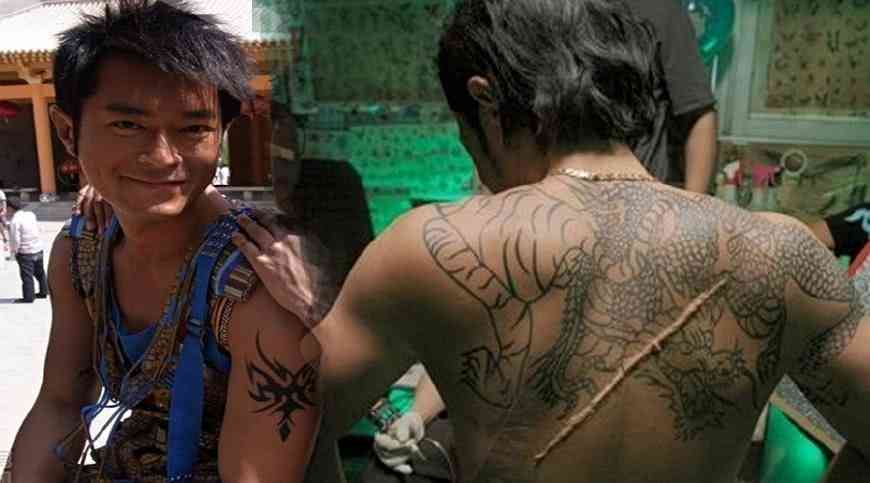 刘德华的双龙戏珠，谢霆锋的单龙环臂，大佬玩纹身，他的龙最逗！