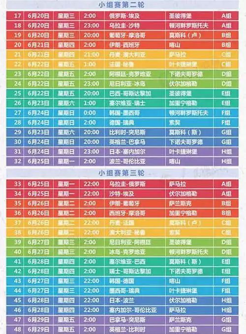 2018俄罗斯世界杯赛程表一览（「热点」速来围观！2018俄罗斯世界杯完整赛程表来啦）