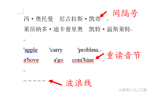 用键盘怎样输入波浪号、间隔号和重读音节符号？