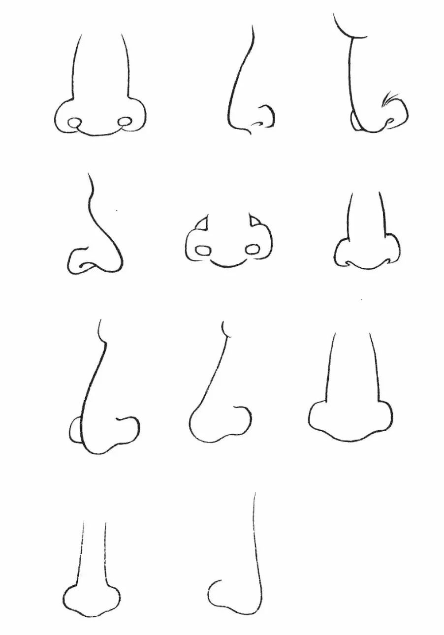 难得一见的白描五官资料,建议收藏学习