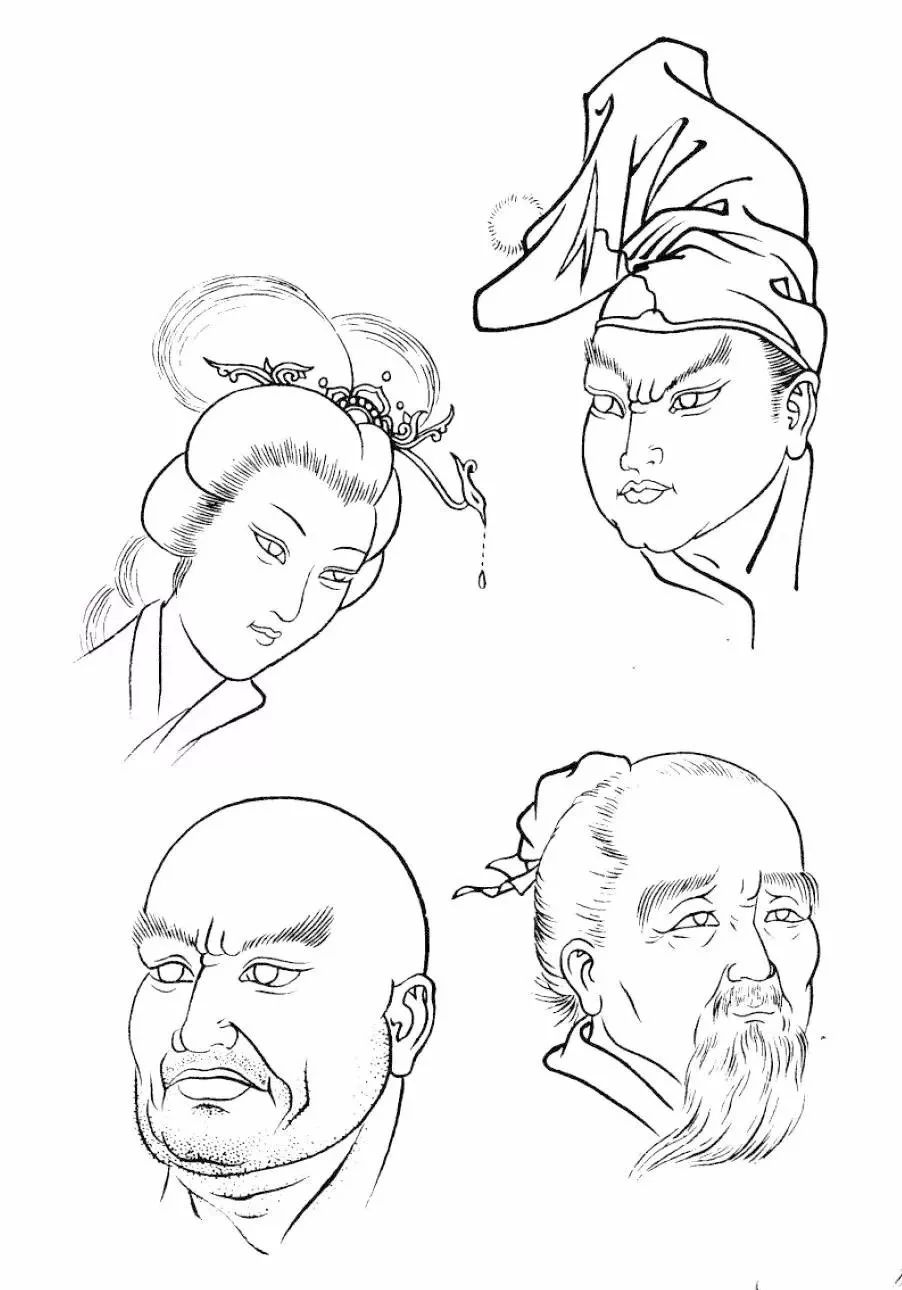 难得一见的白描五官资料,建议收藏学习
