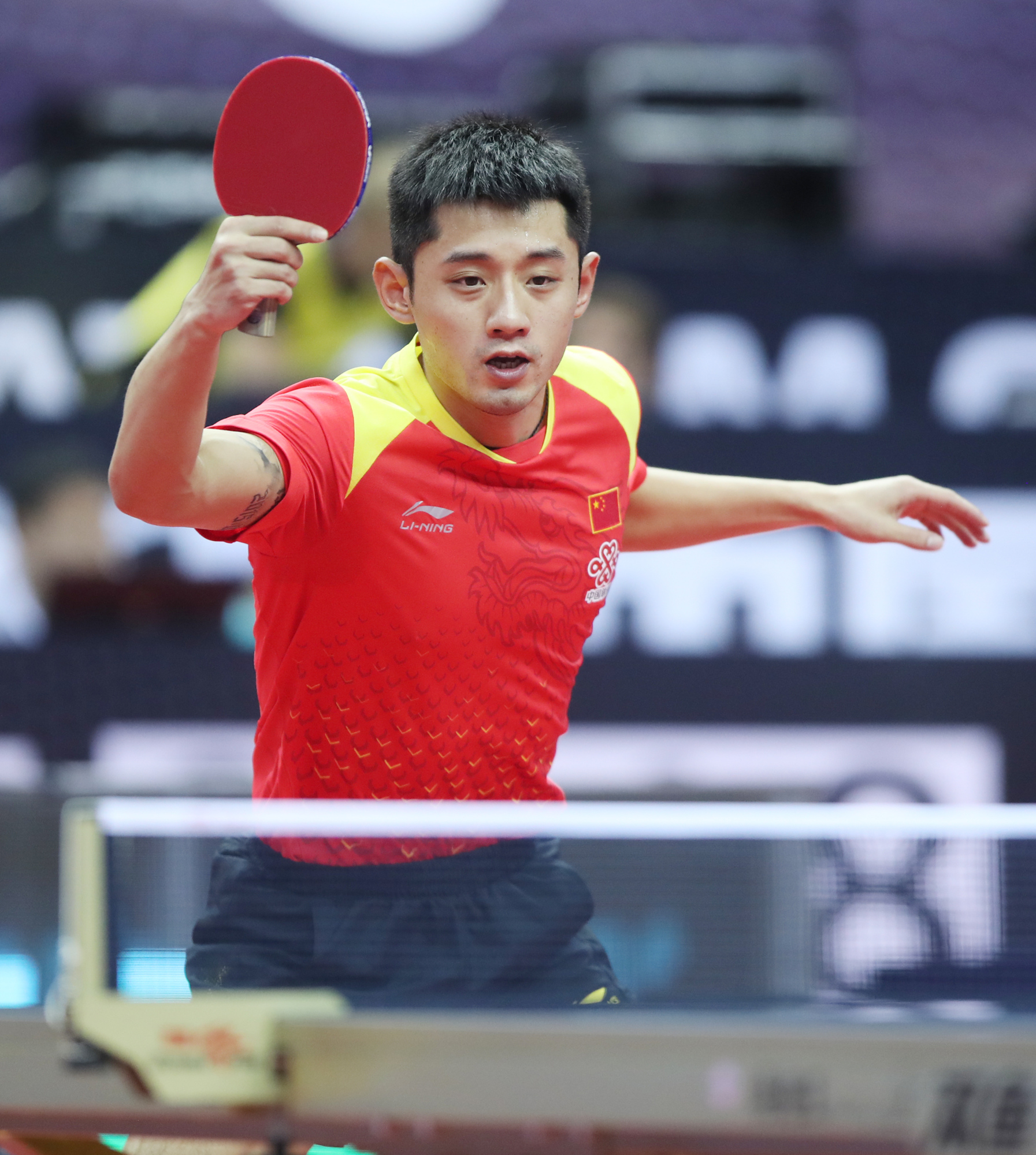 张继科阿鲁纳14年世界杯(张继科4比1阿鲁纳,资格赛3战全胜成功突围