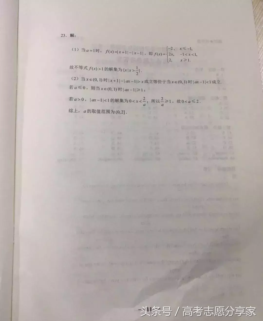 全国一卷高考答案（山西，河南，河北，湖北，湖南，广东，山东等十省）