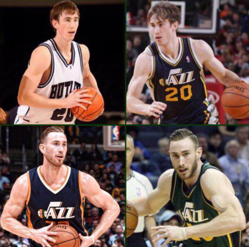 为什么nba球员肌肉不一样（5图看NBA球员从竹竿到肌肉的身材对比：字母哥的麒麟臂大了2倍）