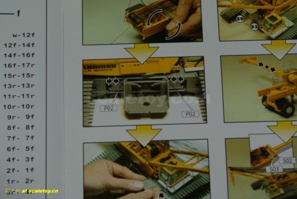 利勃海尔LR1600履带式起重机模型 –（3）配重滑车