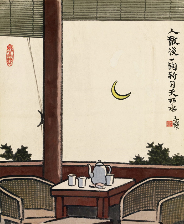 美的让人心醉 人散后，一钩淡月天如水