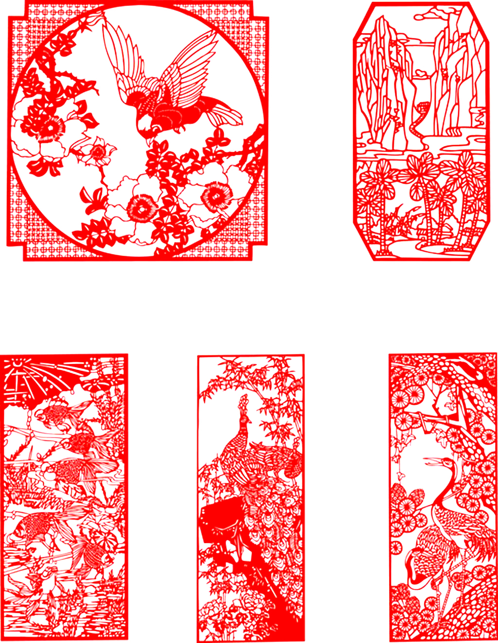 中国传统剪纸图案全套合集,张张经典,已不多见,值得收藏