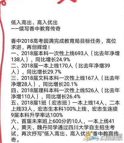 成都中考必读I2018年成都各高中学校“高考喜讯”汇总