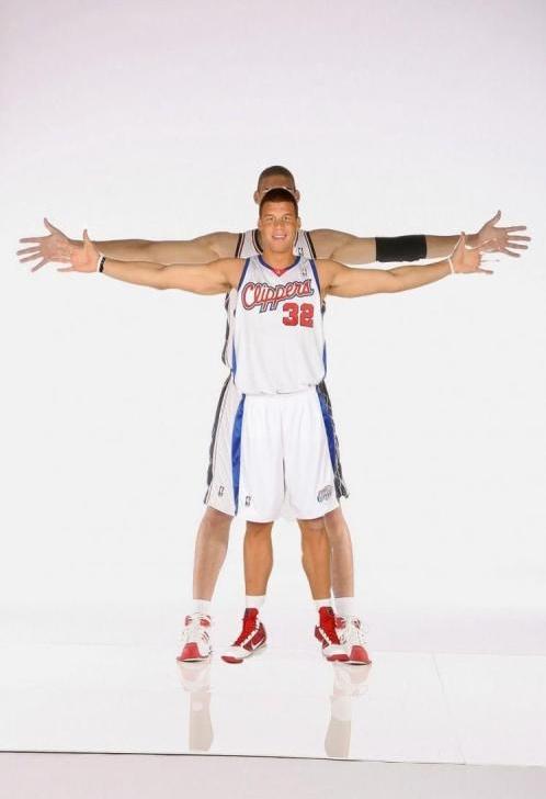 11图看NBA身高与臂展的差距：站着扣篮都行，1人臂展达259cm