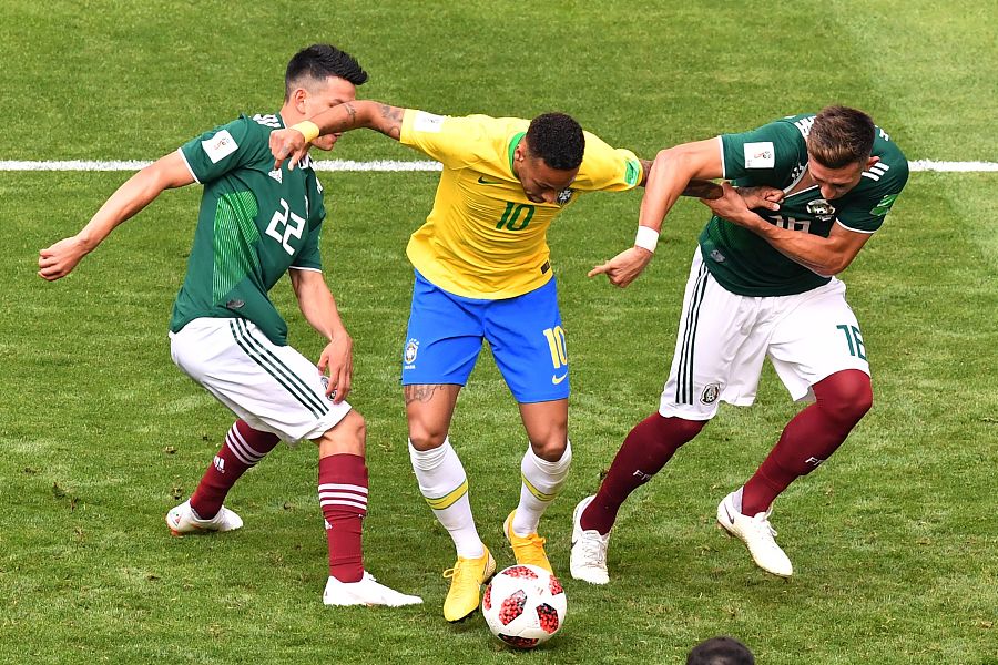 2018世界杯墨西哥(世界杯-内马尔破门 助攻菲尔米诺 巴西2-0淘汰墨西哥挺进八强)