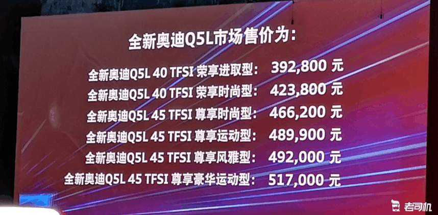 宝马X3这回真悬了？全新奥迪Q5L上市 售价39.28万起力争同级标杆