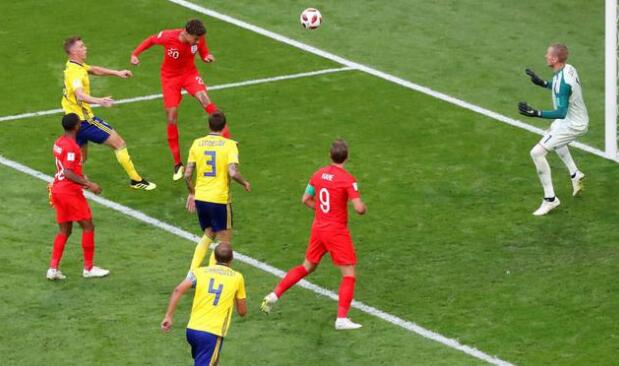 世界杯1/4：时隔28年再入4强，英格兰队2比0胜瑞典队