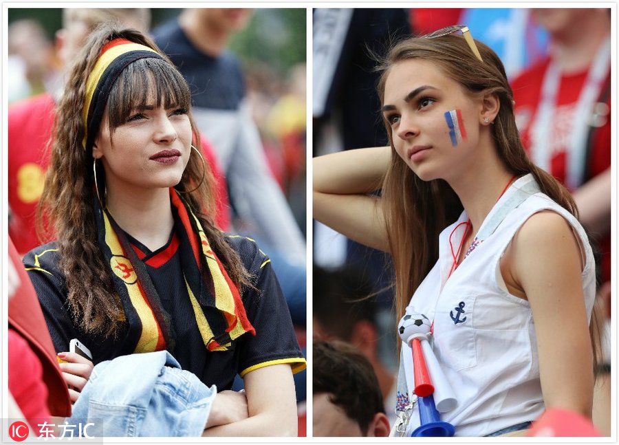 法国vs比利时(法国比利时天赋之战 双方美女球迷赛前PK)